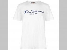 Ben Sherman biele pánske tričko s tlačeným logom materiál 100%bavlna